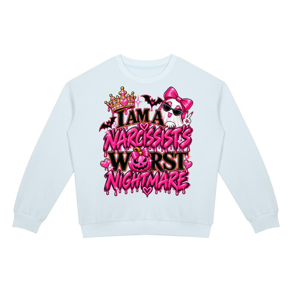 'Black and Pink Lettering" Worst Nightmare Unisex Drop Should Crewneck Sweatshirt
